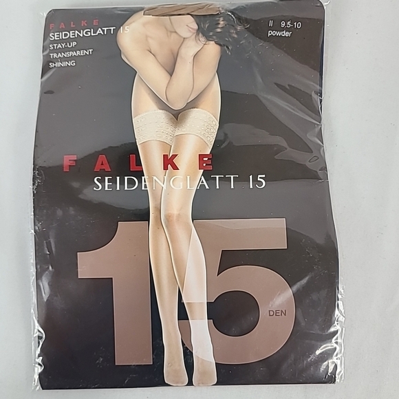 NEW Falke Transparent Seidenglatt 15 Den Tights Powder Sz 9.5-10 - Picture 1 of 6